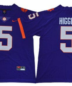 Clemson Tigers Tee Higgins Jersey #5 College Football Purple