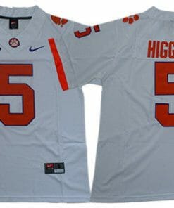 Clemson Tigers Tee Higgins Jersey #5 College Football White