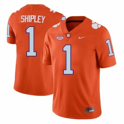 Clemson Tigers Will Shipley Jersey #1 College Football Orange