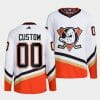 Custom Anaheim Ducks Jersey Name And Number 2022-23 Reverse Retro White