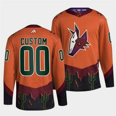 Custom Arizona Coyotes Jersey Name And Number 2022-23 Reverse Retro Orange 8 Custom Arizona Coyotes Jersey Name And Number 2022-23 Reverse Retro Orange