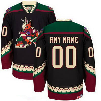 Custom Arizona Coyotes Jersey Name And Number CCM Vintage Black Hockey 8 Custom Arizona Coyotes Jersey Name And Number CCM Vintage Black Hockey