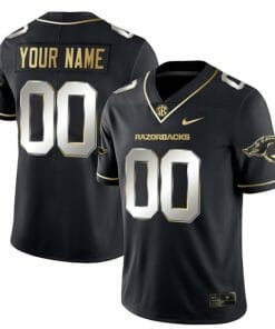 Custom Arkansas Razorbacks Jersey Name and Number College Football Stitched Black Limited