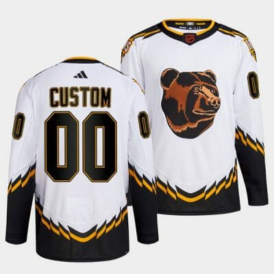 Custom Boston Bruins Jersey Name And Number 2022 Reverse Retro White 8 Custom Boston Bruins Jersey Name And Number 2022 Reverse Retro White