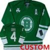 Custom Boston Bruins Jersey Name And Number St. Patrick's Day Green