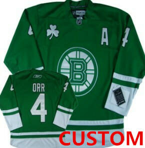 Custom Boston Bruins Jersey Name And Number St. Patrick's Day Green 8 Custom Boston Bruins Jersey Name And Number St. Patrick's Day Green