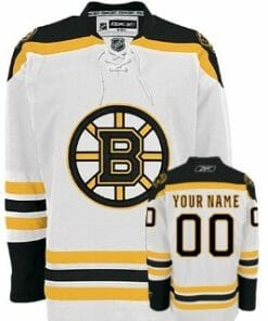 Custom Boston Bruins Jersey Name And Number White