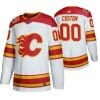 Custom Calgary Flames Jersey Name And Number 2019 Heritage Classic White