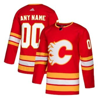 Custom Calgary Flames Jersey Name And Number Alternate Red 8 Custom Calgary Flames Jersey Name And Number Alternate Red