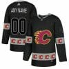 Custom Calgary Flames Jersey Name And Number Black Team Logos Fashion