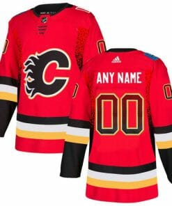 Custom Calgary Flames Jersey Name And Number Red Drift Fashion