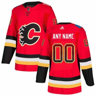 Custom Calgary Flames Jersey Name And Number Red Drift Fashion