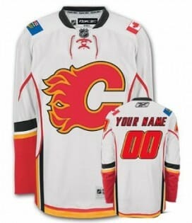 Custom Calgary Flames Jersey Name And Number White 8 Custom Calgary Flames Jersey Name And Number White