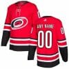 Custom Carolina Hurricanes Jersey Name And Number 2017-2018 Red Third NHL