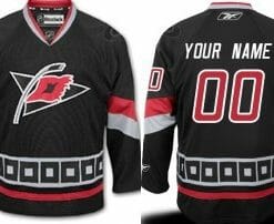 Custom Carolina Hurricanes Jersey Name And Number Black Third