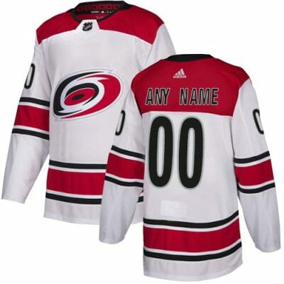 Custom Carolina Hurricanes Jersey Name And Number White NHL