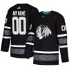Custom Chicago Blackhawks Jersey Name And Number 2019 Black NHL All-Star Game Parley
