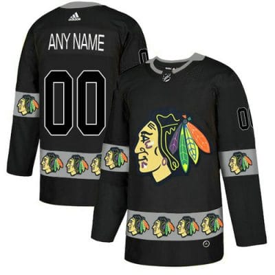 Custom Chicago Blackhawks Jersey Name And Number Black Team Logos Fashion 8 Custom Chicago Blackhawks Jersey Name And Number Black Team Logos Fashion