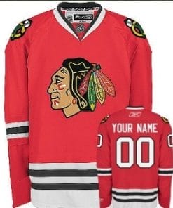 Custom Chicago Blackhawks Jersey Name And Number Red