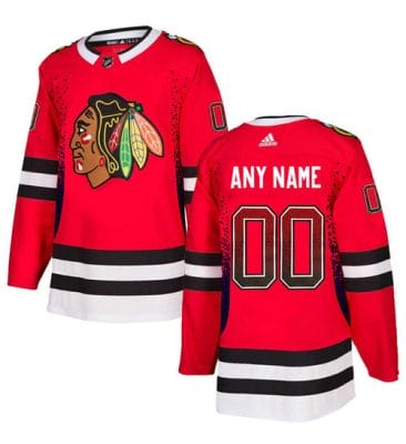 Custom Chicago Blackhawks Jersey Name And Number Red Drift Fashion