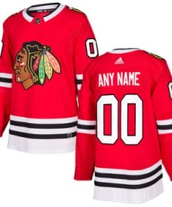 Custom Chicago Blackhawks Jersey Name And Number Red Home NHL