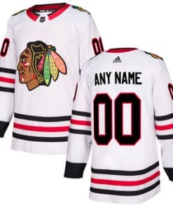 Custom Chicago Blackhawks Jersey Name And Number White