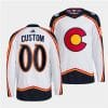 Custom Colorado Avalanche Jersey Name And Number 2022-23 Reverse Retro White