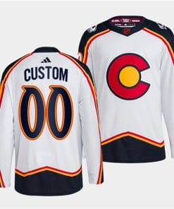 Custom Colorado Avalanche Jersey Name And Number 2022-23 Reverse Retro White