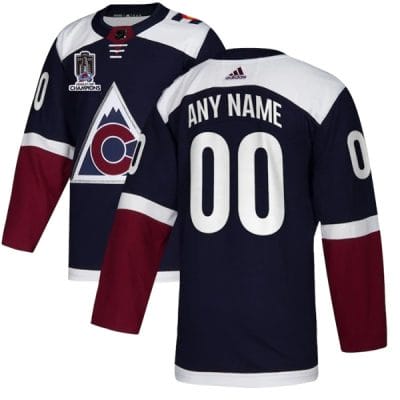 Custom Colorado Avalanche Jersey Name And Number 2022 Navy Stanley Cup Champions Patch 8 Custom Colorado Avalanche Jersey Name And Number 2022 Navy Stanley Cup Champions Patch