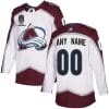 Custom Colorado Avalanche Jersey Name And Number 2022 White Stanley Cup Champions Patch 1