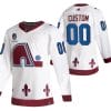 Custom Colorado Avalanche Jersey Name And Number 2022 White Stanley Cup Champions Patch