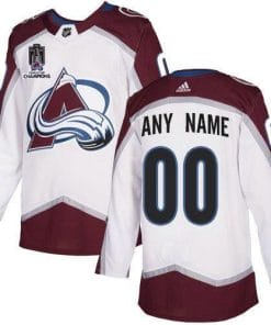 Custom Colorado Avalanche Jersey Name And Number 2022 White Stanley Cup Champions Patch 3