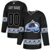 Custom Colorado Avalanche Jersey Name And Number Black Team Logos Fashion