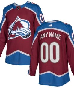 Custom Colorado Avalanche Jersey Name And Number Burgundy Home NHL
