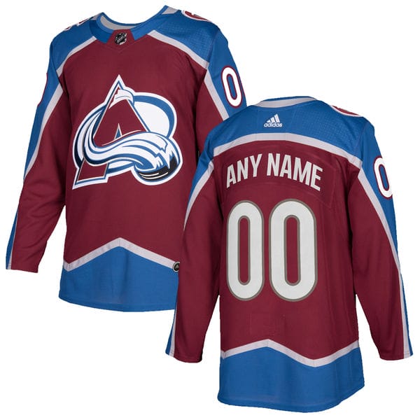 Custom Colorado Avalanche Jersey Name And Number Burgundy Home NHL 1 Custom Colorado Avalanche Jersey Name And Number Burgundy Home NHL