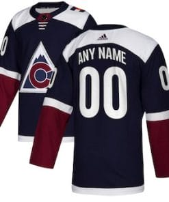 Custom Colorado Avalanche Jersey Name And Number Navy Alternate