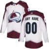 Custom Colorado Avalanche Jersey Name And Number White NHL