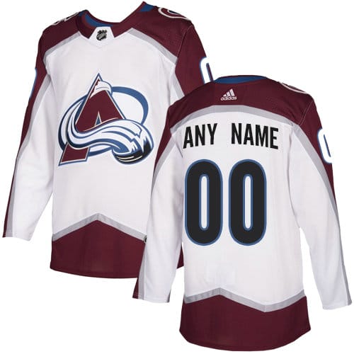Custom Colorado Avalanche Jersey Name And Number White NHL 1 Custom Colorado Avalanche Jersey Name And Number White NHL