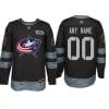 Custom Columbus Blue Jackets Jersey Name And Number 1917-2017 Black 100th Anniversary NHL