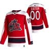 Custom Columbus Blue Jackets Jersey Name And Number 2020-21 Red Alternate Player NHL