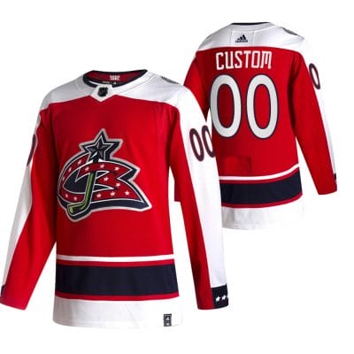 Custom Columbus Blue Jackets Jersey Name And Number 2020-21 Red Alternate Player NHL 8 Custom Columbus Blue Jackets Jersey Name And Number 2020-21 Red Alternate Player NHL