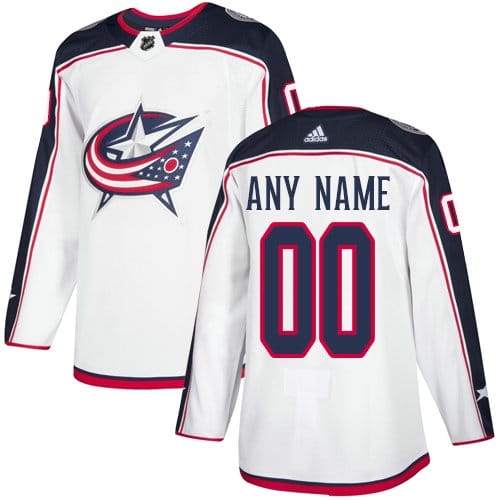 Custom Columbus Blue Jackets Jersey Name And Number NHL White 1 Custom Columbus Blue Jackets Jersey Name And Number NHL White