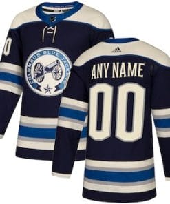 Custom Columbus Blue Jackets Jersey Name And Number Navy Alternate