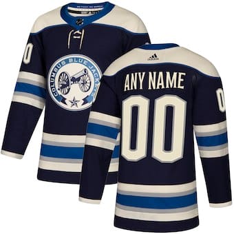 Custom Columbus Blue Jackets Jersey Name And Number Navy Alternate 8 Custom Columbus Blue Jackets Jersey Name And Number Navy Alternate