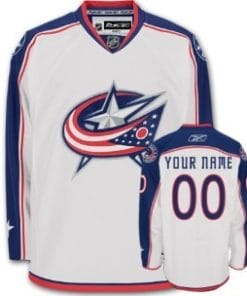 Custom Columbus Blue Jackets Jersey Name And Number White