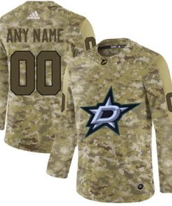 Custom Dallas Stars Jersey Name And Number Camo