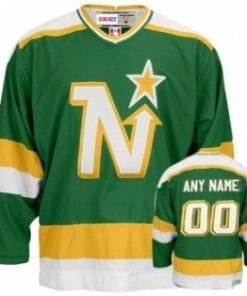 Custom Dallas Stars Jersey Name And Number Green Throwback