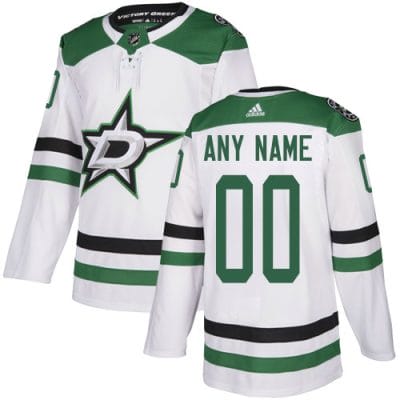 Custom Dallas Stars Jersey Name And Number White Away NHL