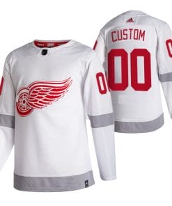 Custom Detroit Red Wings Jersey Name And Number 2020-21 White Reverse Retro Alternate NHL