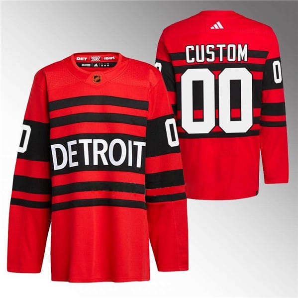 Custom Detroit Red Wings Jersey Name And Number 2022-23 Red Reverse Retro 1 Custom Detroit Red Wings Jersey Name And Number 2022-23 Red Reverse Retro